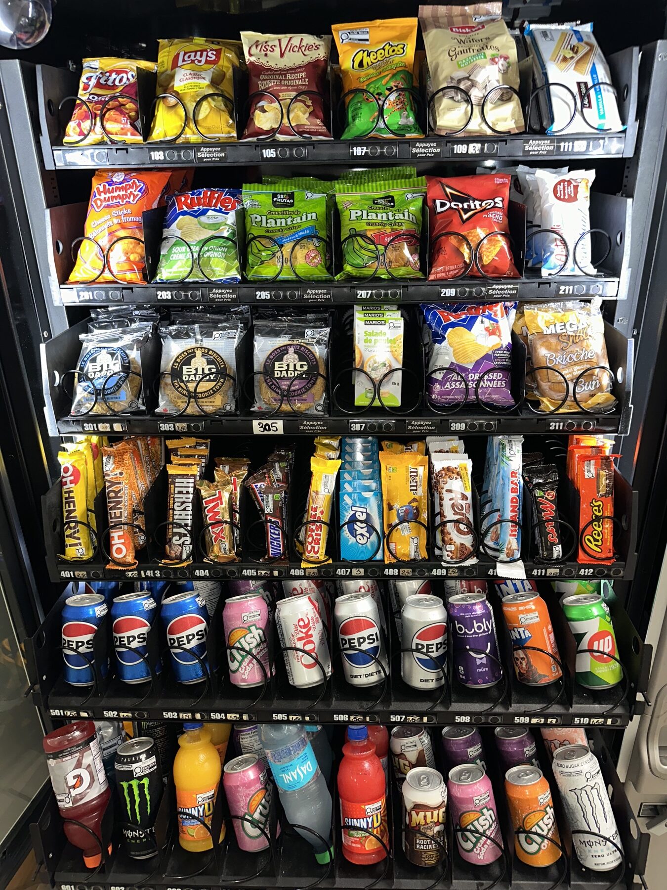 Assortiment varié de collations et boissons Primera